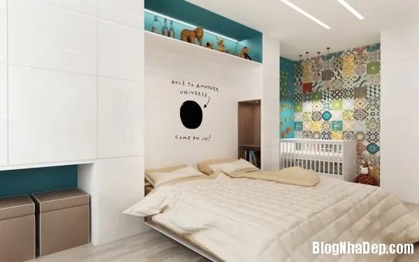 Mẫu thiết kế căn hộ 50m2 rộng rãi dành cho gia đình trẻ hạnh phúc