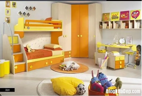 Những phòng trẻ em xinh đẹp với giường tầng