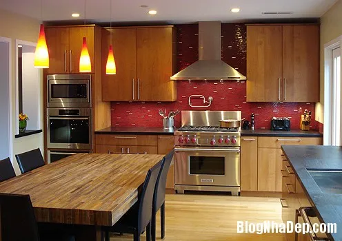 Những thiết kế backsplash màu đỏ quyến rũ cho căn bếp