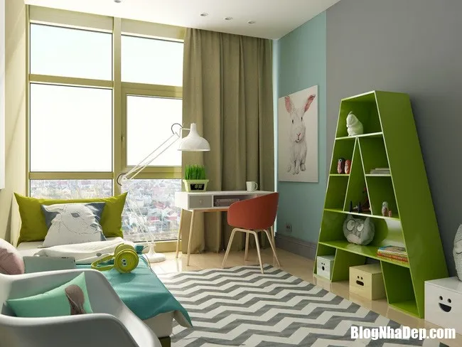Phòng ngủ cho bé xinh đẹp thế này khiến cho người lớn cũng chỉ mong “được bé lại”